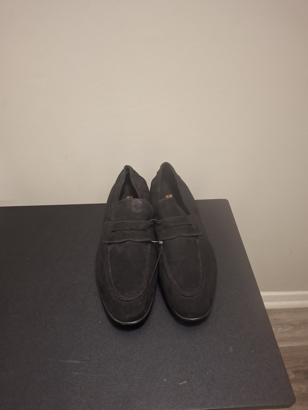 H&M Men’s Black Suede Penny Loafers